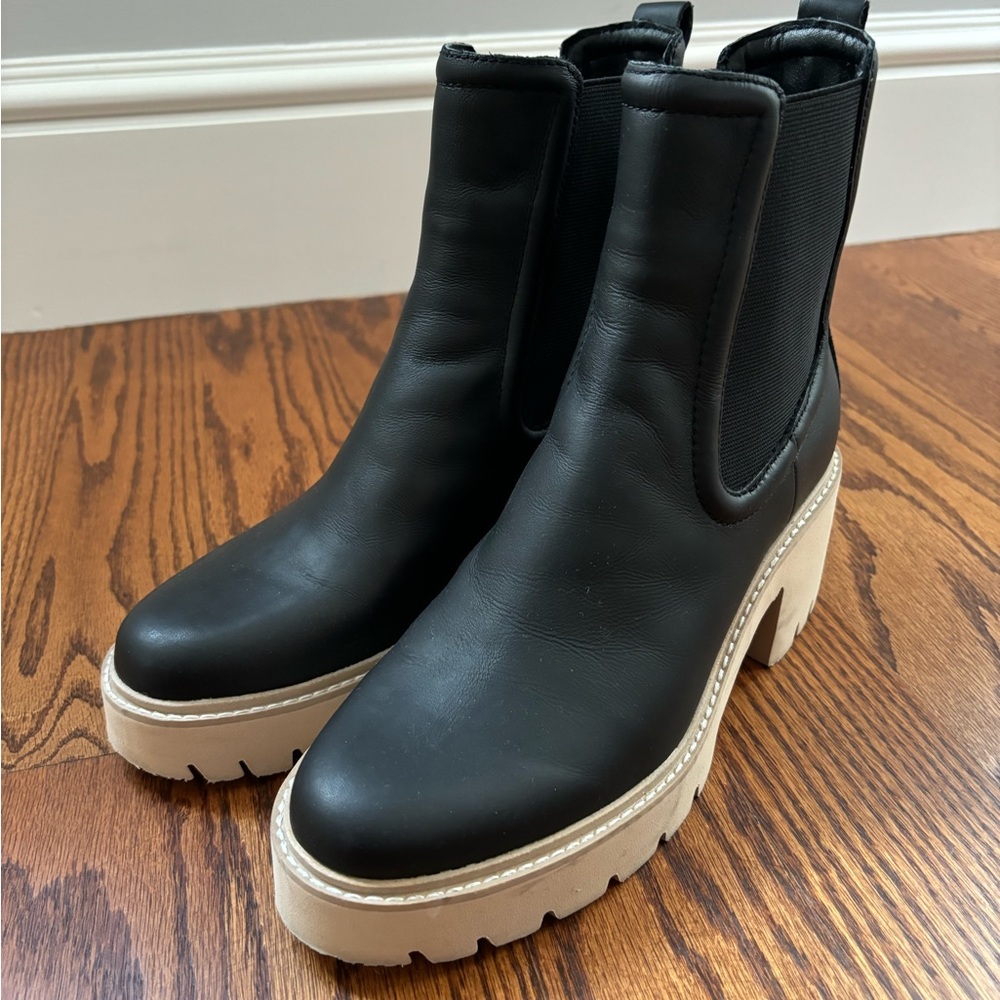 Dolce Vita Hawk H2O Leather Bootie Black, size 7.5